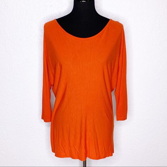 Vince red orange scoop neck tunic top size Extra Small XS - Picture 1 of 11